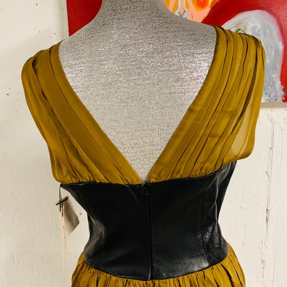 One of a kind chiffon leather dress. - Picture 5 of 6